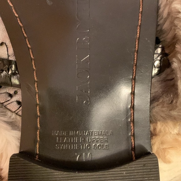 JACK ROGERS Leather Georgia Python Sandals — 7 - Picture 10 of 11